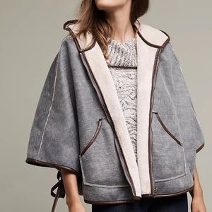 Hooded and Reversible Poncho Cape